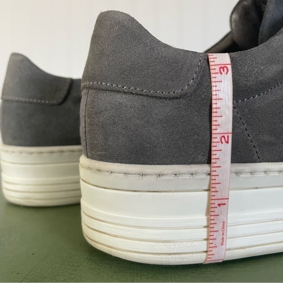 All Saints AYA Platform Laceless Slip On Sneakers in Steel Suede - Picture 11 of 11